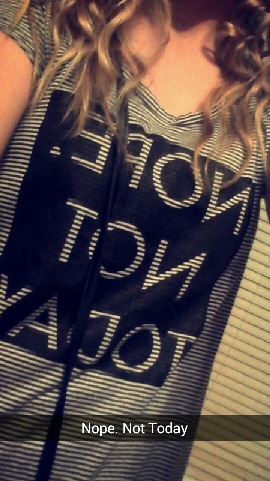 Mockingjay767's tweet image. Shirts from Hot Topic and Rue 21. 
On Wednesdays we were black. And
Nope. Not today