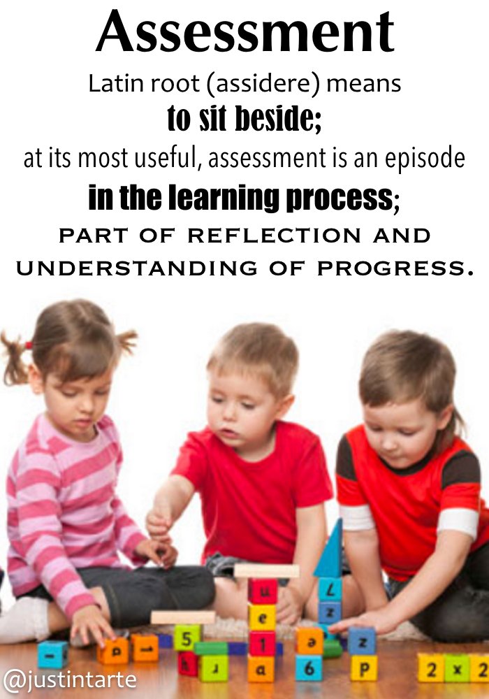 justintarte's tweet photo. Assessment: The Latin root (assidere) means to 'sit beside'... how does this shift your view of assessment? #edchat https://t.co/Z7TIcjlTRg