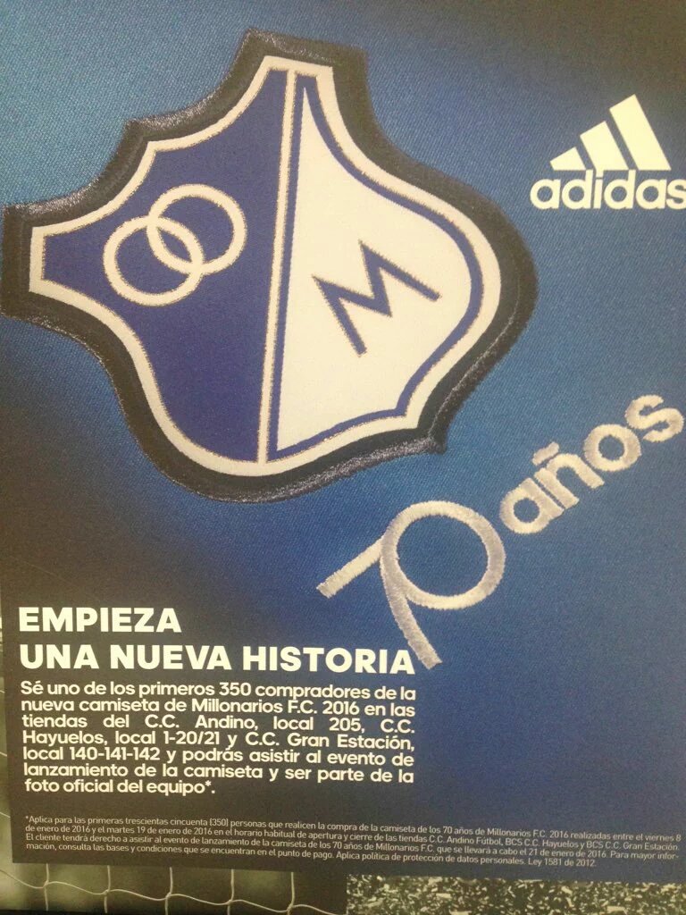 HinchasMillos's tweet photo. Está en preventa la nueva camiseta de Millonarios. Los primeros 350 compradores asistirán al evento de lanzamiento. https://t.co/J2UkQeYCiK