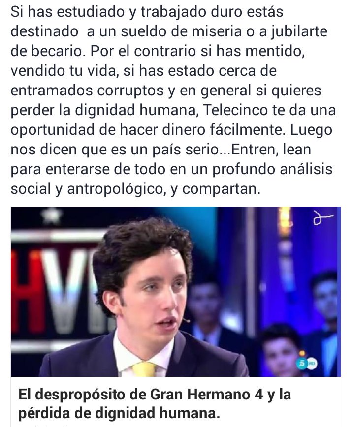 zorebe's tweet photo. https://t.co/gaNHHxWLFf
 Es lo que nos trae @mediasetcom a iba tv y audiencia cuanto menos PENOSA https://t.co/QkUaedrQnM