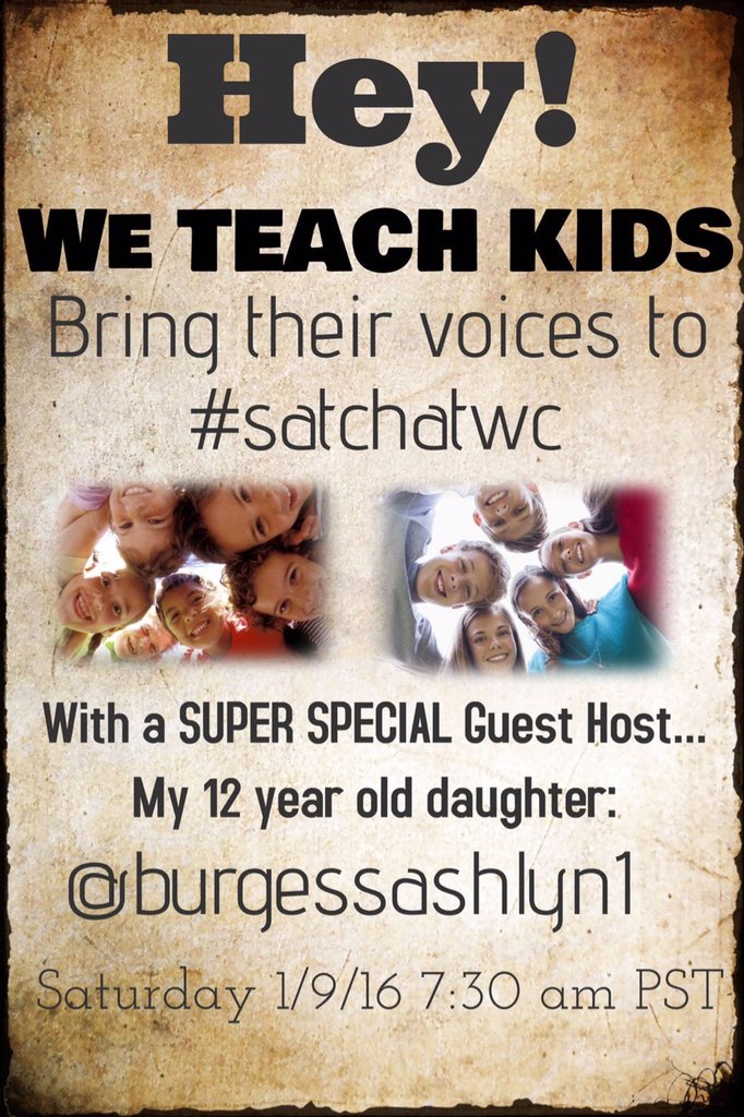 burgess_shelley's tweet photo. 30 min until #satchatwc School is for kids. Let's listen to them. Hosted by my AMAZING daughter @burgessashlyn1 https://t.co/vCFcCrQrlE