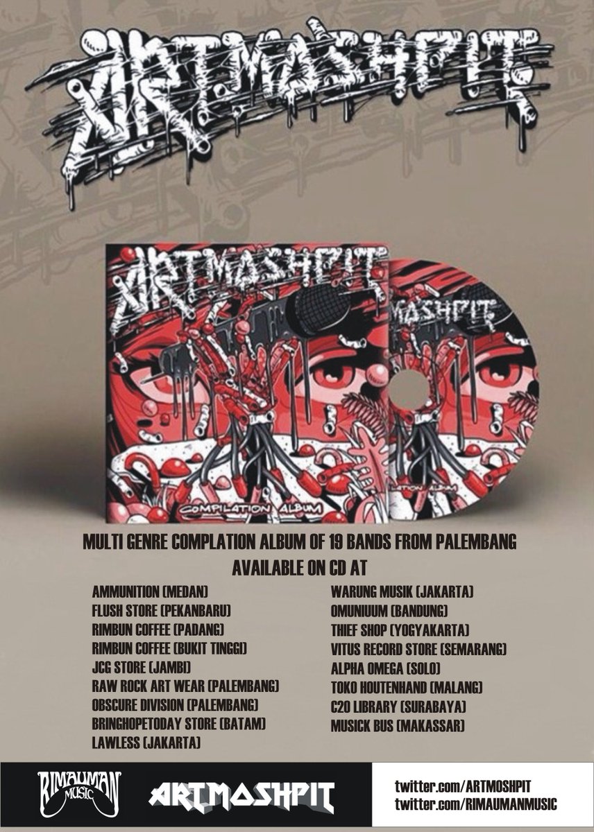 ARTMOSHPIT Compilation Album-Perkenalan Gagah di 2016 dari scene musik Palembang-Bersiap !!
rekamragam.com/2016/01/09/art…