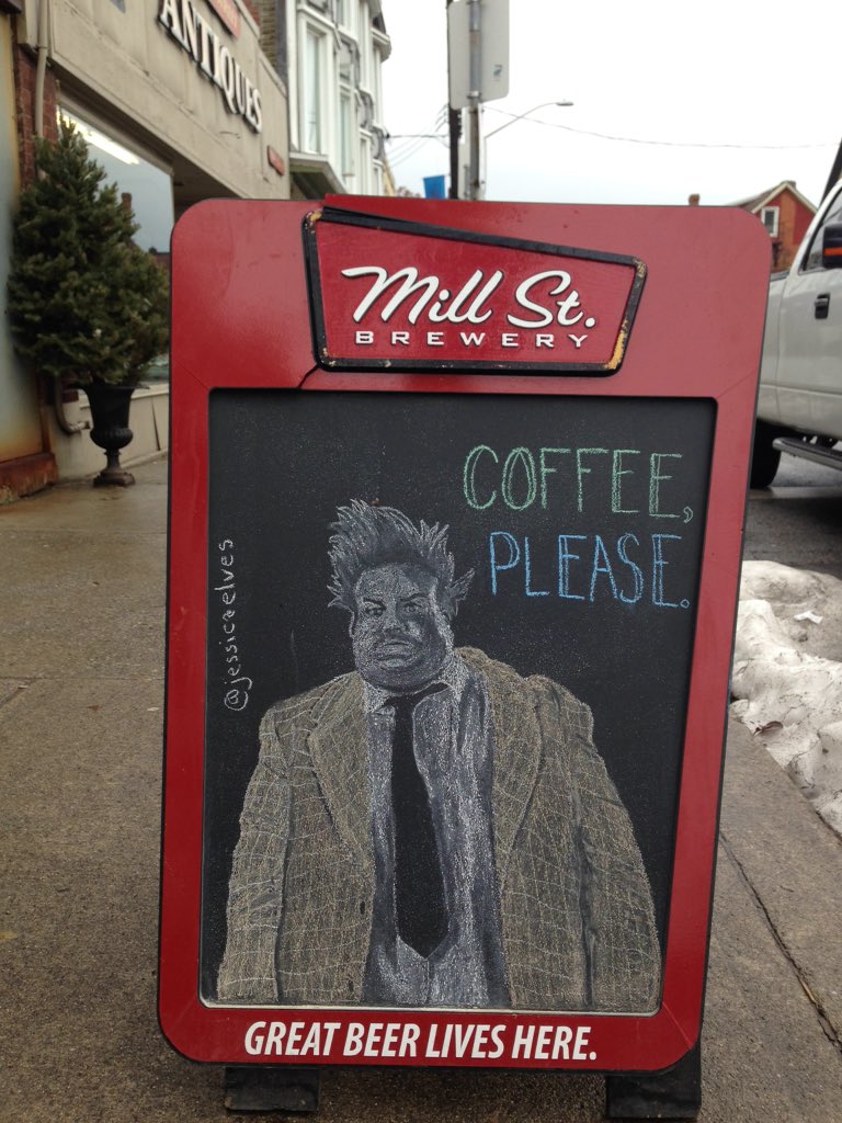 LockeStShops's tweet image. Don't let the grey skies fool you, it's a beautiful day on #LockeSt. Love the board @DemocracyCoffee. #HamOnt