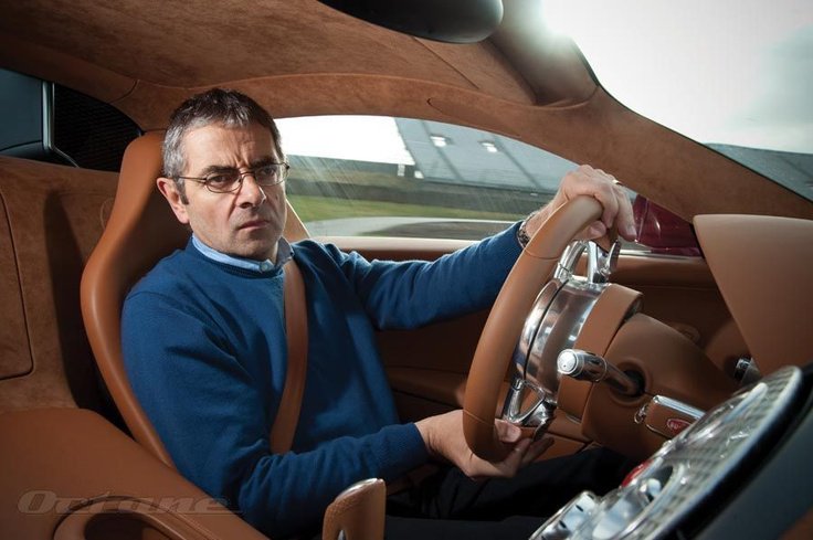 gnorth's tweet photo. Rowan Atkinson at the wheel of a #Bugatti #Veryon and Veryon exterior.

#cars https://t.co/x95Mfao5zF