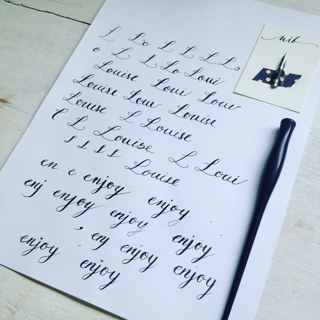 loupaper's tweet photo. Inky deliciousness at #quilllondon modern calligraphy class #moderncalligraphy #penandink https://t.co/bXAbCfDRdP