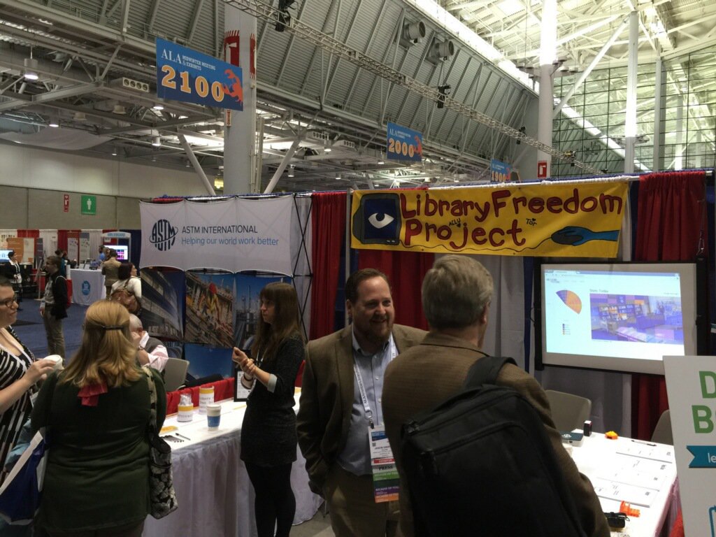 knightfdn's tweet image. Busy morning at #alamw16! Stop by to see projects by @libraryfreedom &amp;amp; @measure_future, #newschallenge winners