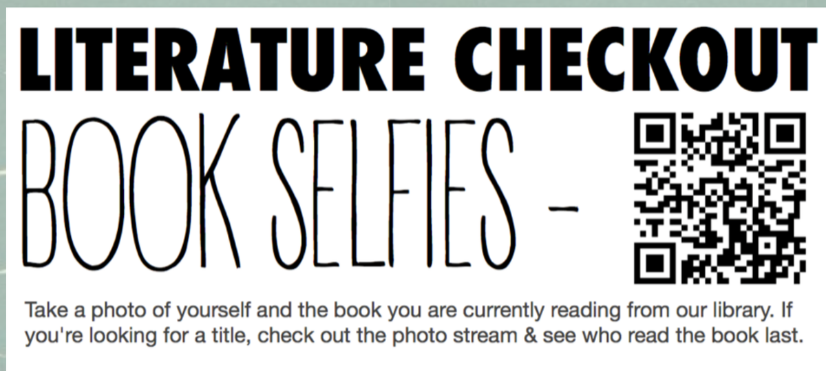 MrsLeonardK's tweet photo. Selfies for book checkout!  Awesome!  @KovacsTeach #gafesummit https://t.co/Jk0mPfHAAu