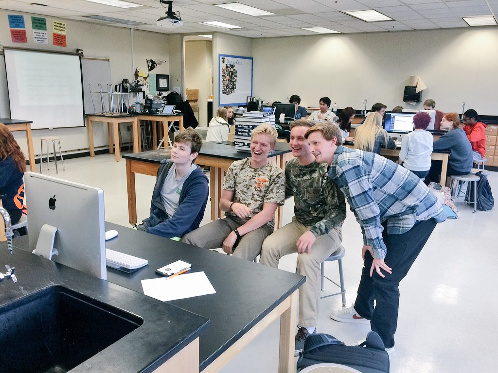 WysongScience's tweet photo. They aren't bad bloggers either! Spent Friday starting our engineer/roller coaster blogs! #creativeintent https://t.co/ifn3SsffWB