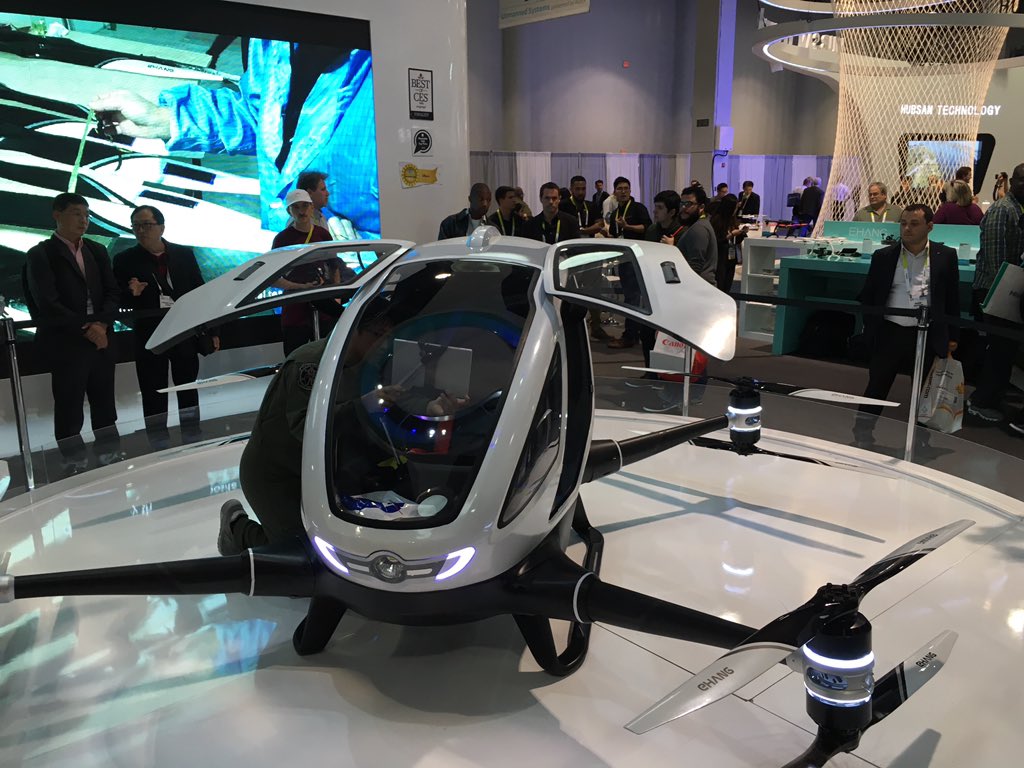 #CES2016 wraps today. My fave: #ehang184 (one day perhaps). Drones rock.