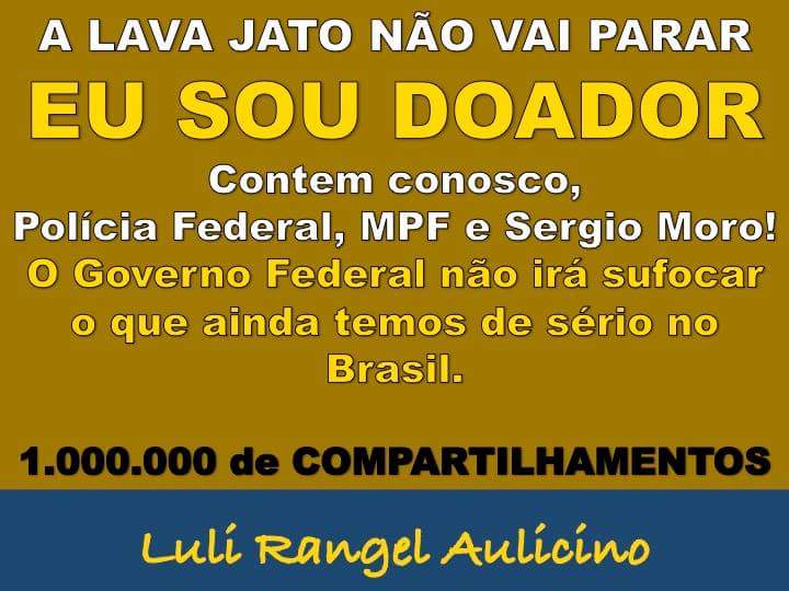 Helenarubensl's tweet image. #EuSouDoador.