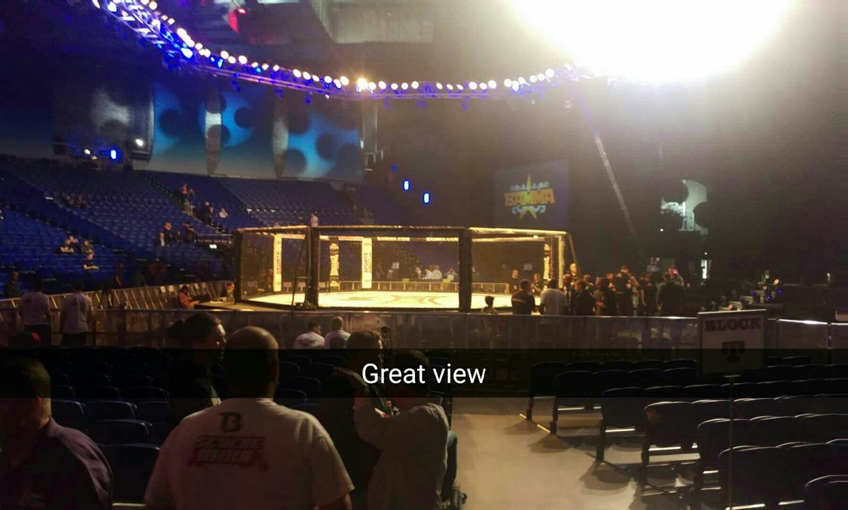 JPE_2008's tweet photo. @bammaIreland @John_Kavanagh can't wait for it, a pic of the view from block g seat 209 before #bamma22 kicked off https://t.co/UmFZqwklYZ