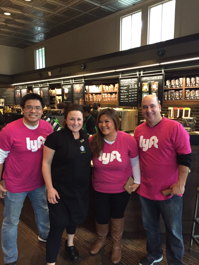 Mimilyft's tweet photo. @lyft Kim was awesome and gave us such a warm welcome!! 

#lyftsf #lyftlove #lyftstarbucks https://t.co/4QWJtMn12k