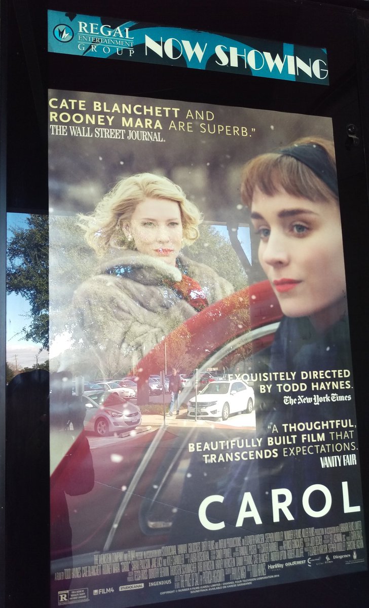 PlanetLemon's tweet photo. Just about to watch #CarolMovie at the theater #jumpingwithexcitement https://t.co/EoghPiLvE3