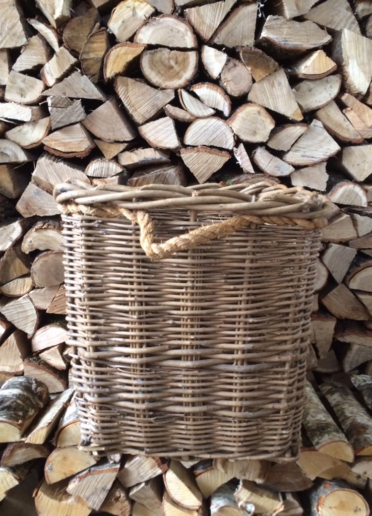 Square large green ash log baskets order online #altrincham seasonslogs.co.uk