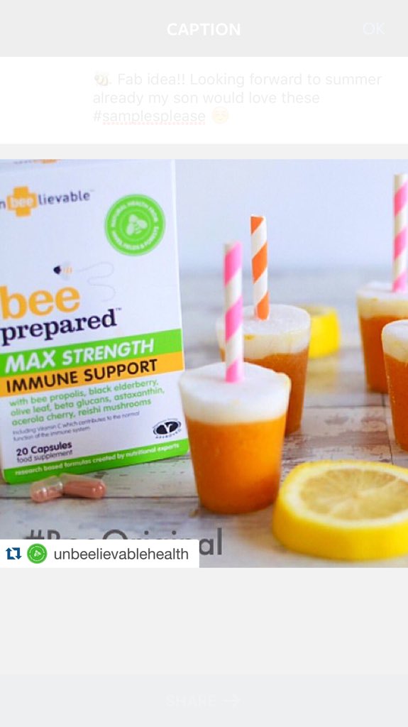 JuiceForALiving's tweet photo. Great idea! Is it summer yet 🐝 #juice #immuneboost #forlittleones @Unbeelievable https://t.co/kHWB1gJUPl