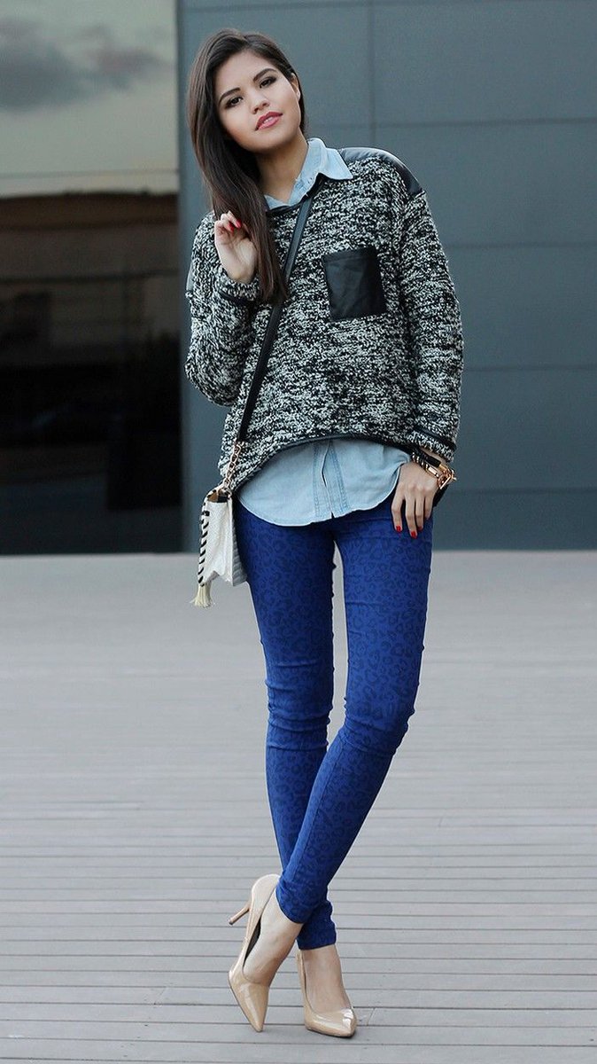 QuinceProm's tweet image. #Fashion #outfit trend: pair nude heels with cropped skinny jeans for a perfectly polished look! #Inspiration