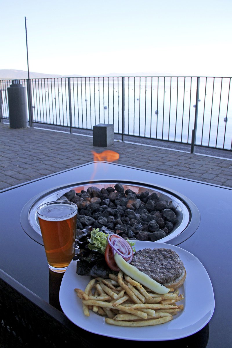 westshorecafe's tweet photo. $15 Burger and a Beer Special #LunchSpecial #LakeTahoe #LakefrontDining https://t.co/nCYSfMNCBC
