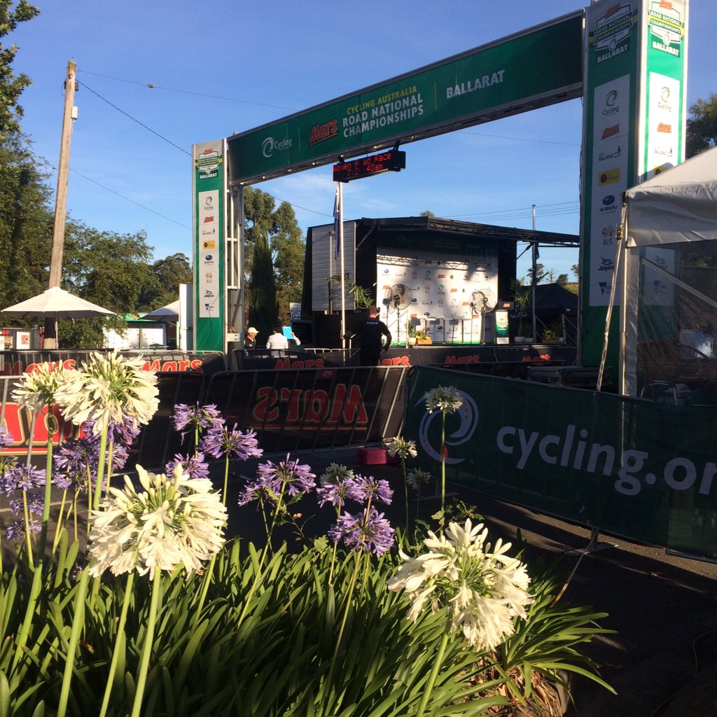 TomPetty989's tweet photo. Perfect morning here at @CyclingAus @summerofcycle #RoadNats https://t.co/JlLVpnM7tc