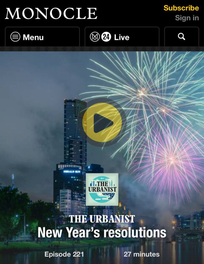 #Paris, #NewYork, @LordMayorMelb & @BrentToderian on resolutions for cities on @Monocle24: monocle.com/radio/shows/th…