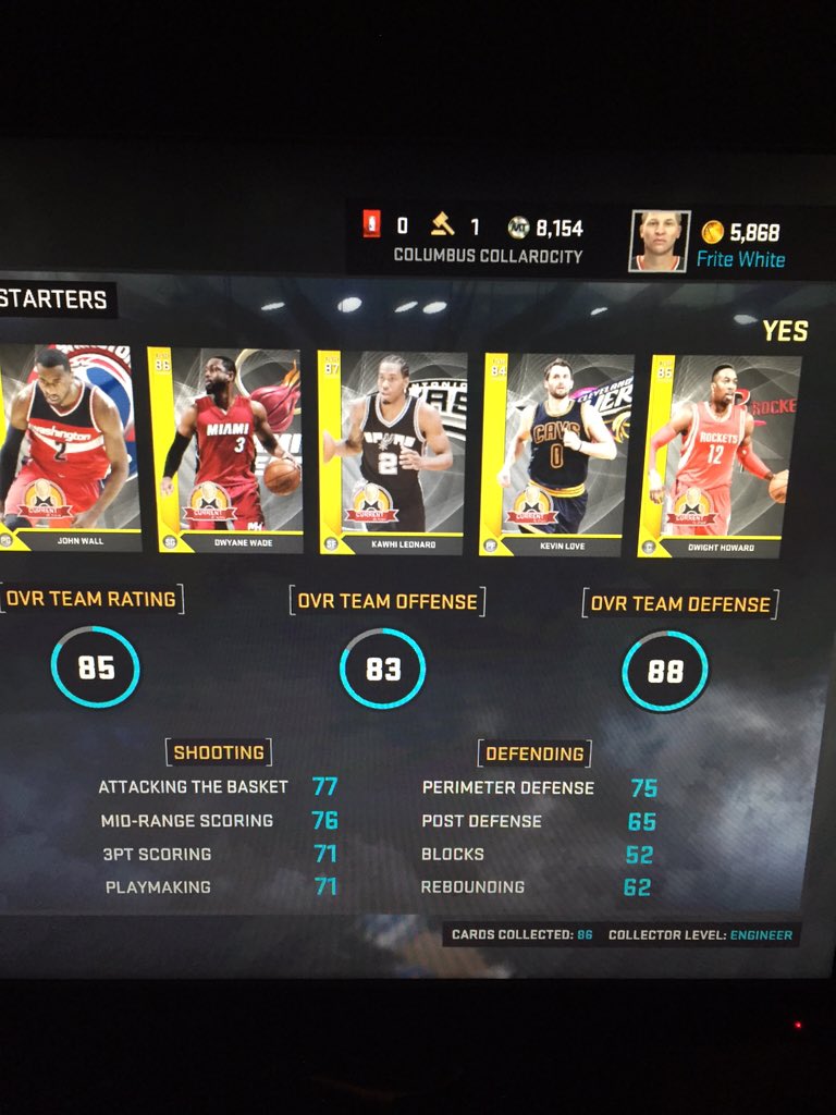 FriteWhite's tweet photo. @NBA2K lineup in a weeks span 👍🏻 https://t.co/BUdsrGyLgz