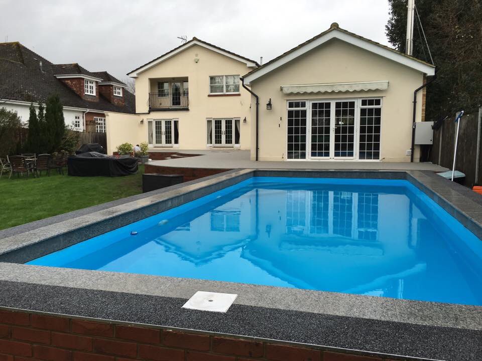 ljoutdoors's tweet photo. More after pics 160m2 #Resinbound #patio and #swimmingpoolsurround finished in #silver grey granite with #glitter! https://t.co/ptcENqvBql