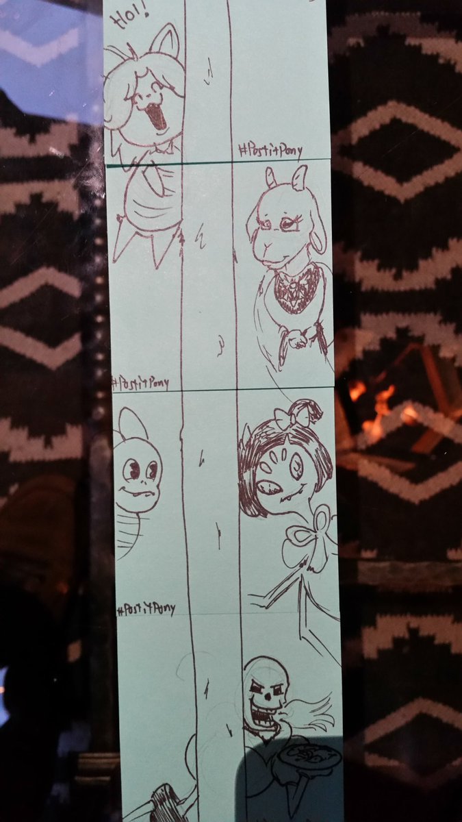 postitpony's tweet image. #undertale #lesserdog #frisk #postitpony #papyrus #sans #flowey @Pacific_PonyCon