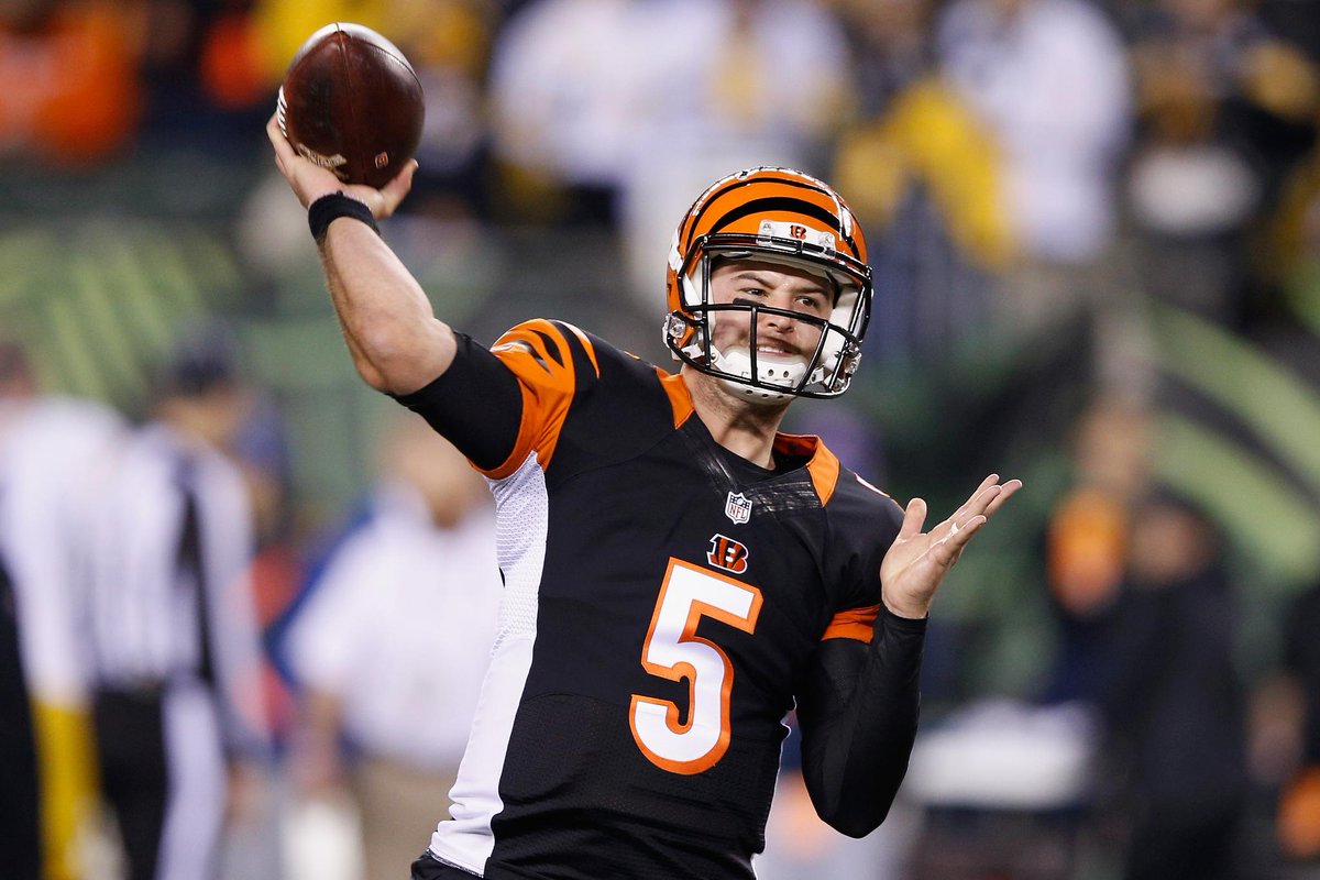 SportsCenter's tweet photo. AJ McCarron was 3 months, 24 days old the last time the Bengals won a playoff game. https://t.co/utZQO7Pjpx