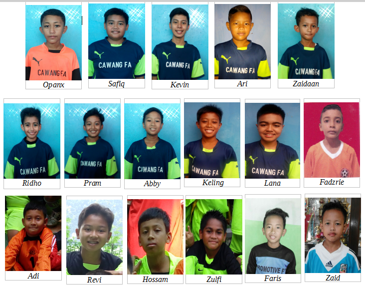 Cawang FA U13 - untuk Liga AAFI 2016 Regional Jakarta 1