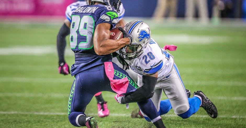 Lions's tweet photo. Watch #Lions rookies share their favorite plays from their first @NFL​ season: https://t.co/eQ4DkkuhlK. https://t.co/nmam6gsdXN