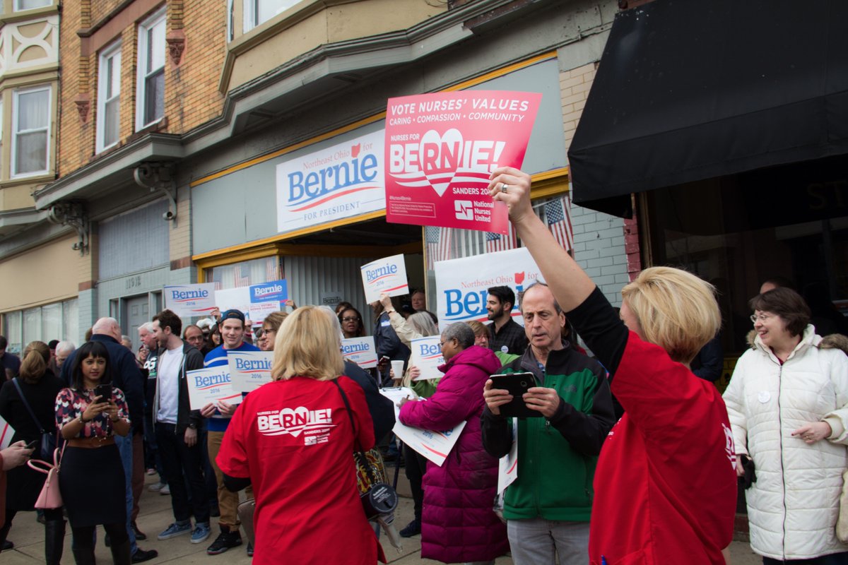 PicBernie2016's tweet image. The Grand Opening of the 1st office for #BernieSanders in #Ohio. An all #volunteer effort that makes me #FeelTheBern