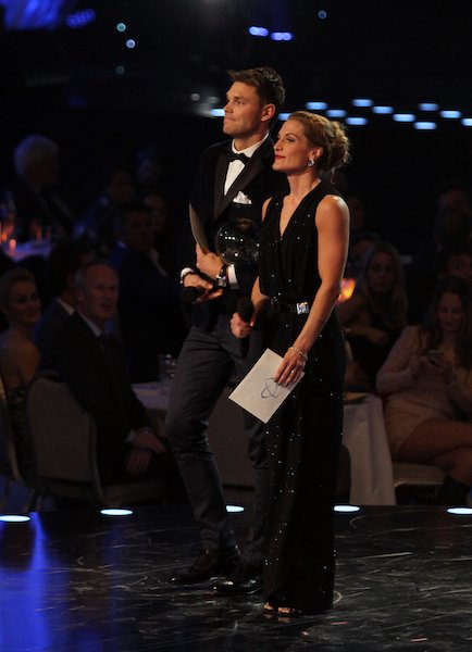 AMikkelsenRally's tweet photo. Celebrating Norwegian athletes at the annual award galla. Handing out award with @KickboxingThea ! #Idrettsgallaen https://t.co/q7DPfmftwg