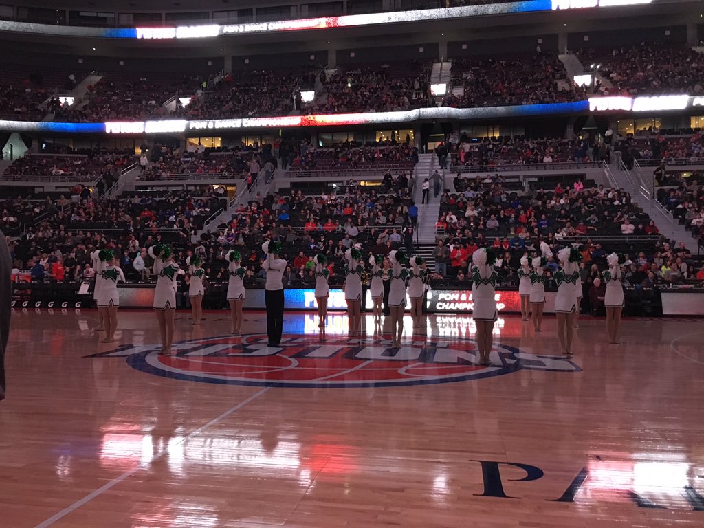 Dancing at halftime for the Detroit Pistons! 💙💚🏀🏆👯 #JVD #7peat #dakotadance