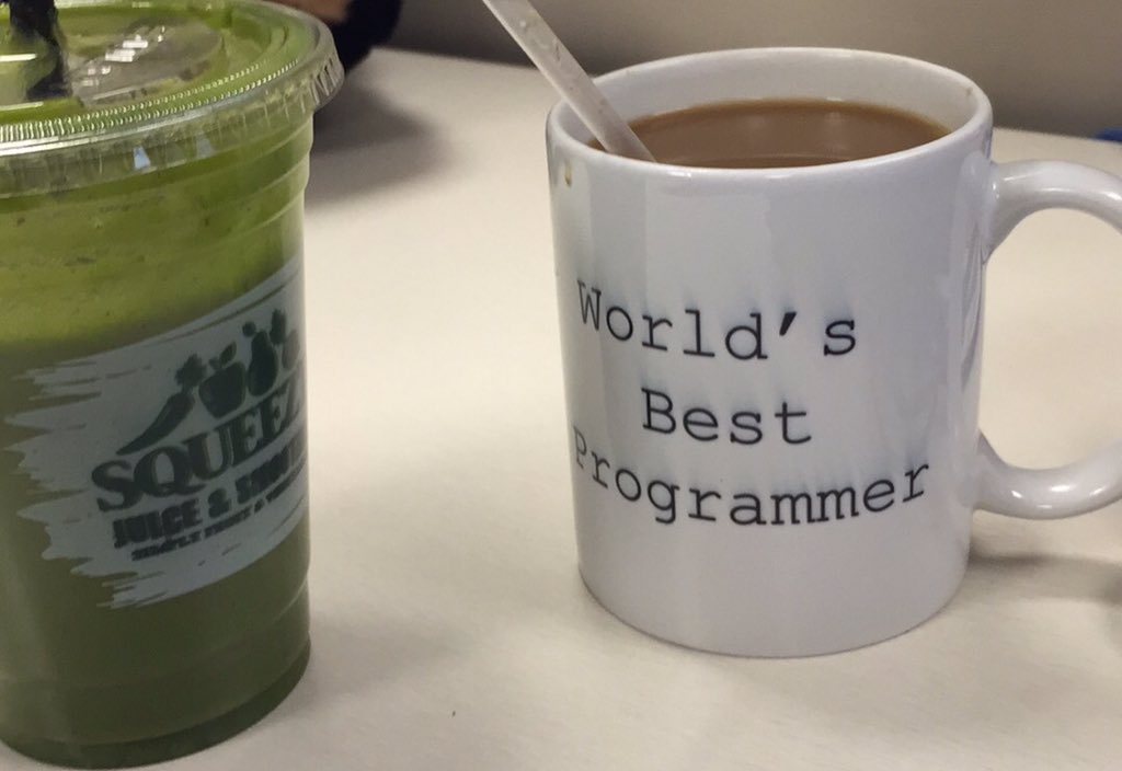 Life_Of_Claire's tweet image. Because I&apos;m that complicated at work. #greensmoothie #coffee #notaprogrammer