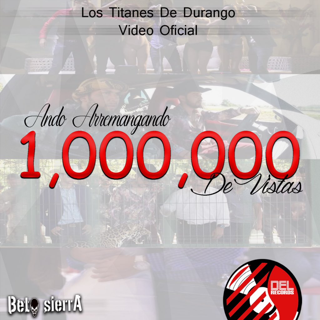 Gracias a ustedes el vídeo oficial #andoarremangando llego a mas de #1millon de vistas en YouTube animo