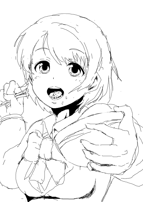 おかわりを寄こさないと殴るよはなよのポーズ #ラブライブ 