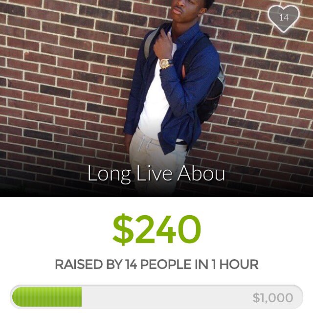 SalmaToure_'s tweet photo. Everyone please go donate to Abou's Family🙏🏽❤️ Anything will help #RipAbou https://t.co/I4MKqw1fR4 https://t.co/cth7kbAjcz