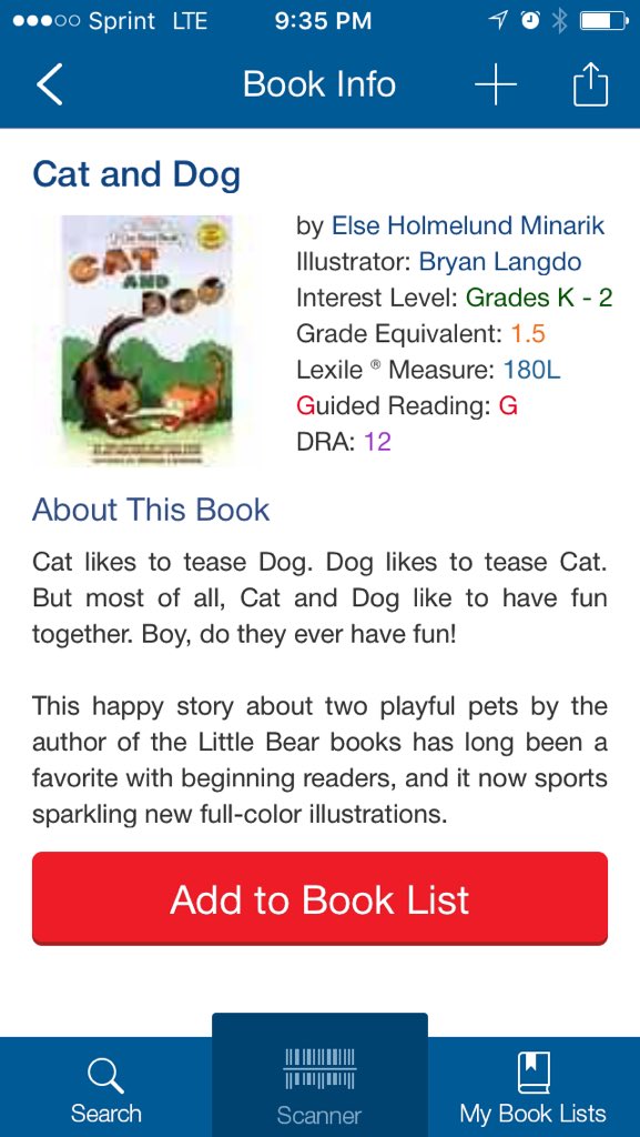 MrsLisaSquared's tweet photo. Did you know @Scholastic has a #bookwizard app that lets you scan books to check their levels? #libraryfriend #love https://t.co/ZEtg31k44x