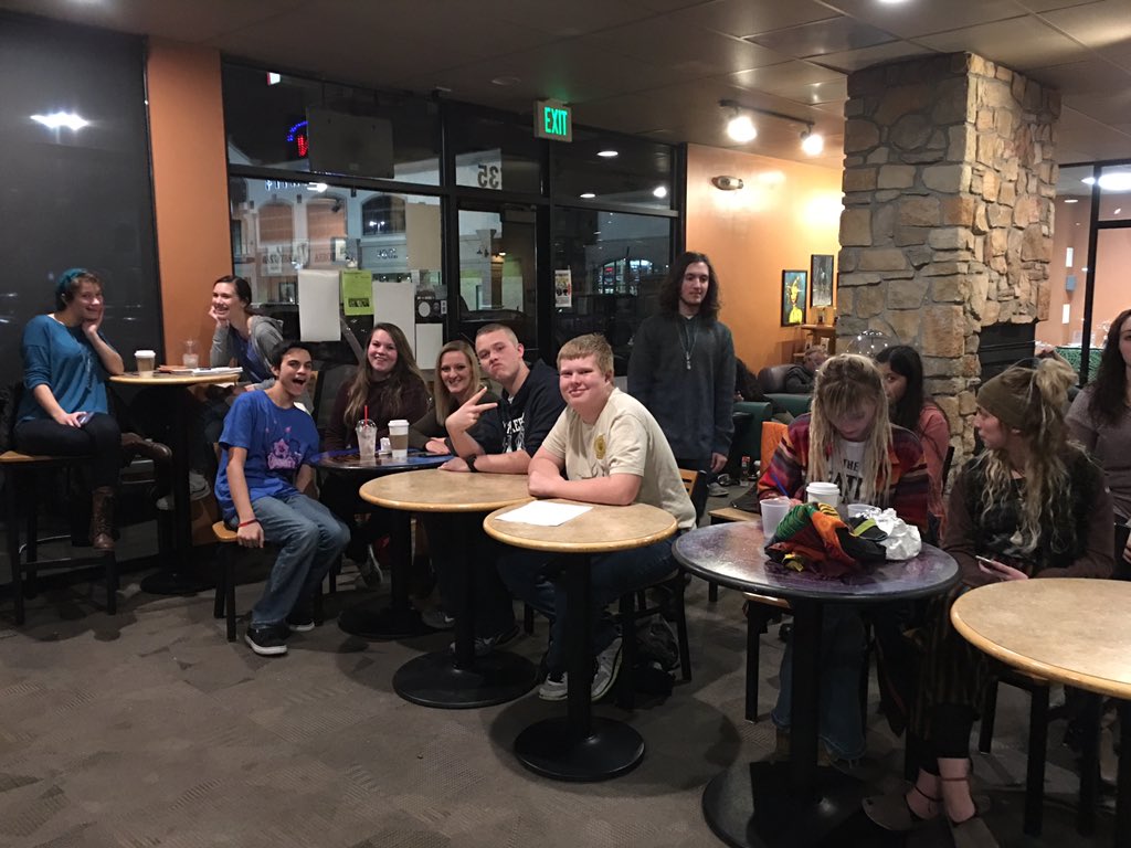 thshumanities's tweet photo. Our #thshumanities students rocked their spoken word poetry performance at High Point Coffee tonight! https://t.co/4e0MSItthk