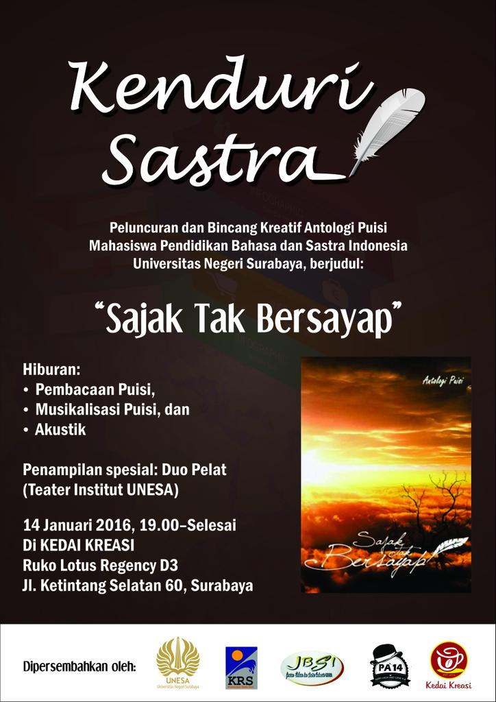 jejakaksaraID's tweet photo. Datang dan ramaikan
Mari mengapresiasi dan membaca puisi di @kedaikreasi https://t.co/GfKD6YpEpi