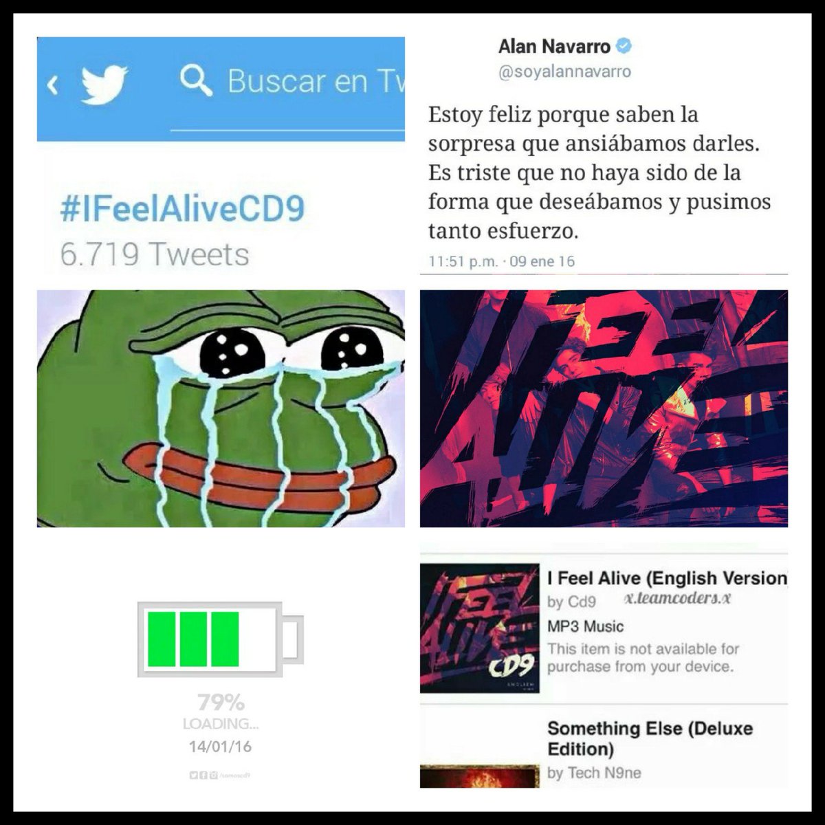 217c08b5fc09432's tweet image. #IFeelAliveCD9  #PerdonCD9
Todo esto en un solo día😥😱Fue mucho 😭
@somosCD9