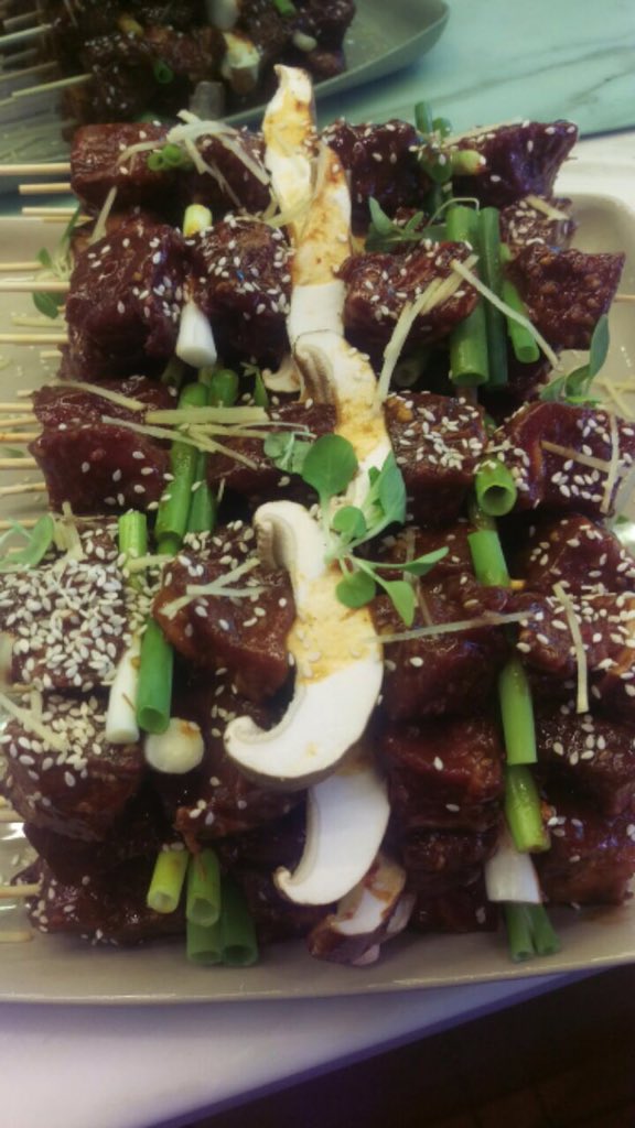 .<a href="/robbinsisland/">Wagyu</a> #Wagyu, shiitake and spring onion teriyaki skewers. Great for the BBQ! #PeterBouchier