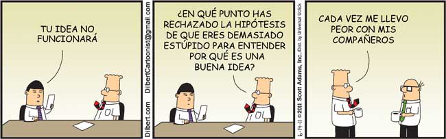 Dilbert_Es's tweet photo. Nuevo Capítulo: 1/10/2016

Dilbert no llega a comprender porqué no tiene amigos. https://t.co/mh8DRBlhPN