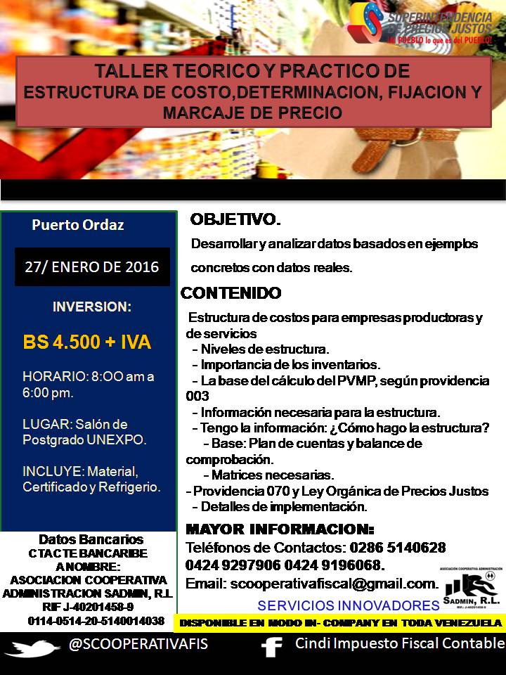 SCOOPERATIVAFIS's tweet image. SADMIN, INVITA A LOS SIGUIENTES EVENTOS... TALLER AJUSTE POR INFLACIÓN y ESTRUCTURA DE COSTOS...