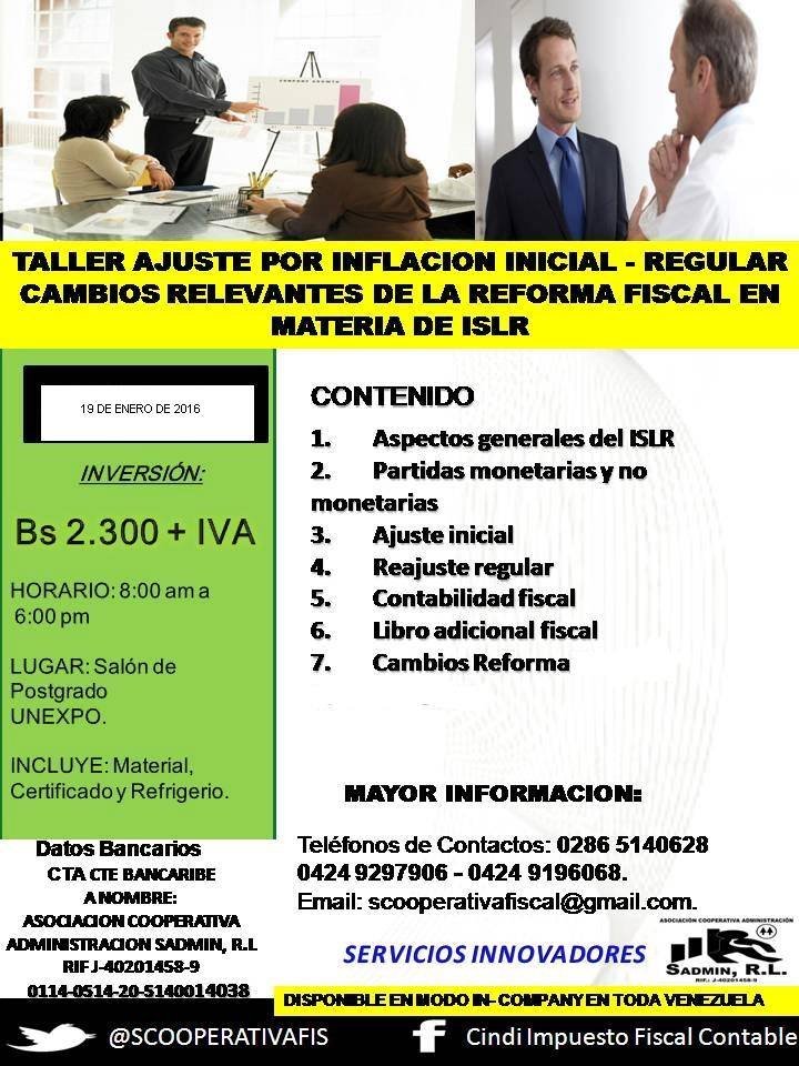 SCOOPERATIVAFIS's tweet image. SADMIN, INVITA A LOS SIGUIENTES EVENTOS... TALLER AJUSTE POR INFLACIÓN y ESTRUCTURA DE COSTOS...