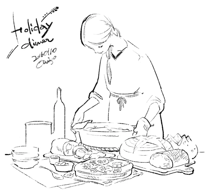 色また今度✒️ガレットデロワ食べたいなという絵 