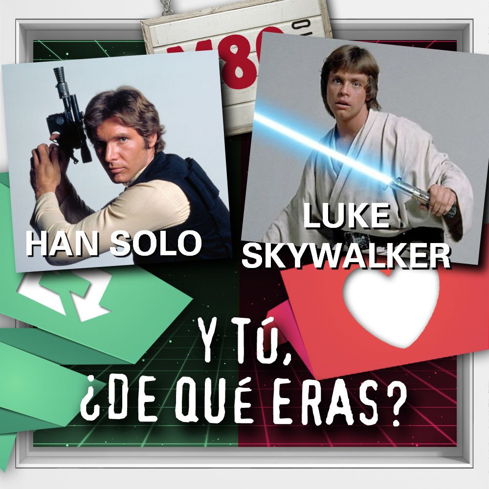 Los40Classic's tweet photo. Te proponemos un duelo muy "Star Wars". ¿Y Tú De Qué Eras? De Han Solo (RT) o de Luke Skywalker (FAV)? ¡Vota! https://t.co/EJoQQkoA4A