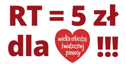 MasterCard płaci dziś na WOŚP 5 zł za każdego tweeta i retweeta z hashtagiem: #MasterCardGrazWOSP !!!