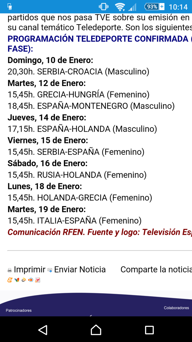 Aquí los partidos que televisara <a href="/teledeporte/">Teledeporte</a> del europeo de waterpolo, mucha suerte a <a href="/SpainWP/">Waterpolo ESP</a> y <a href="/SpainWpFem/">Selección ESP Femenina WP</a>!!