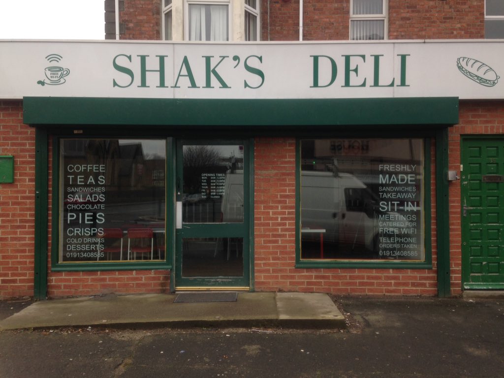 WordsofDesign's tweet image. Shaks deli #graphics #business #Printing #windowgraphics