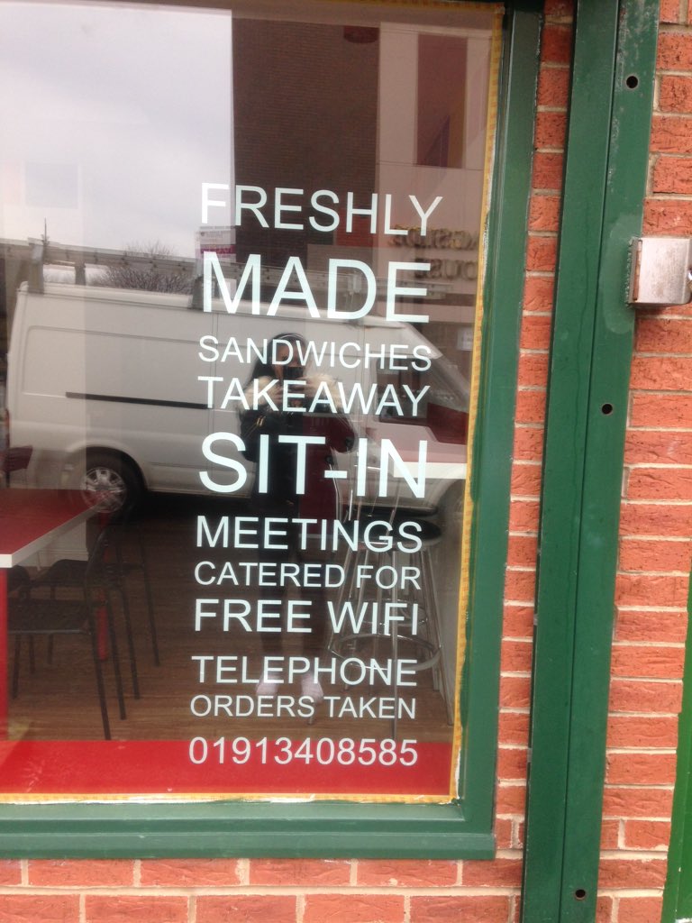 WordsofDesign's tweet image. Shaks deli #graphics #business #Printing #windowgraphics